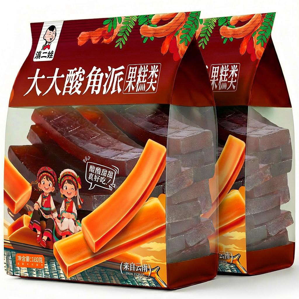 滇二娃云南特产酸角糕酸角派百香果糕枇杷软糖孕妇解馋小吃零食品