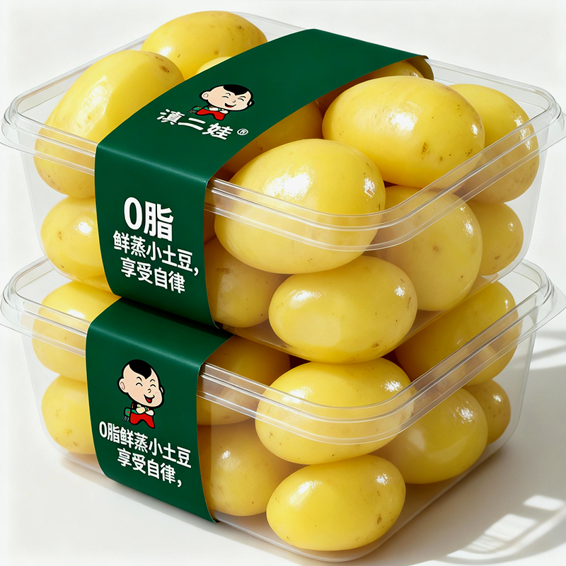 滇二娃水煮黄心小土豆即食洋芋0脂小吃软糯健康代餐健身解馋零食