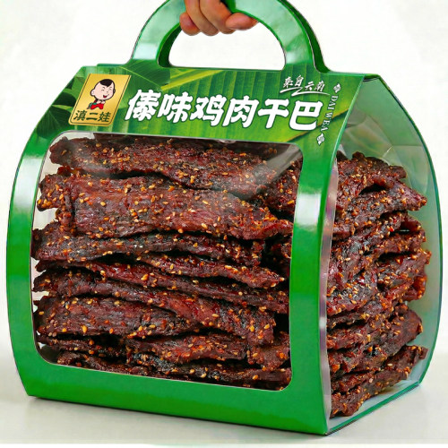 滇二娃云南特产傣味鸡肉干风干鸡胸肉干巴麻辣零食高蛋白零食小吃