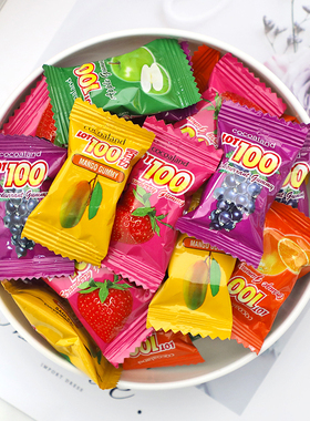马来西亚水果软糖进口LOT100果汁软糖一百份软糖橡皮糖水果喜糖