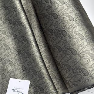 全宾霸里布西装内衬羊绒大衣里衬100%铜氨丝宽提花西装里子布尾货