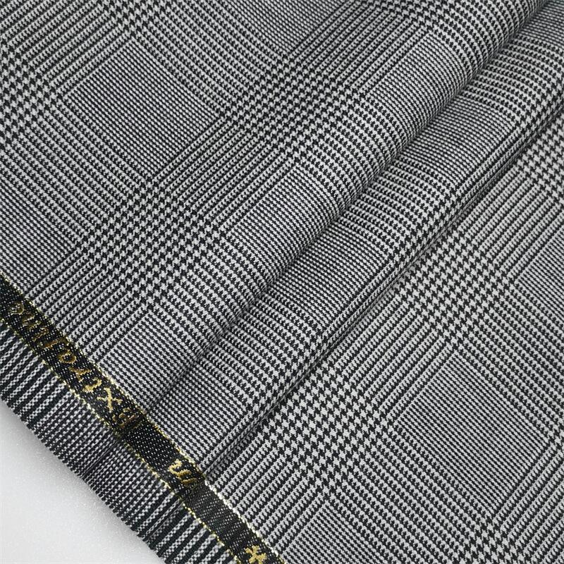 精纺黑白威尔士亲王格子精纺面料 290克西服西装裤子裙子马甲布料