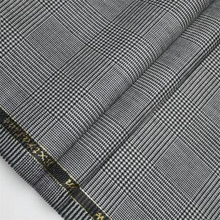 精纺黑白威尔士亲王格子精纺面料 290克西服西装裤子裙子马甲布料