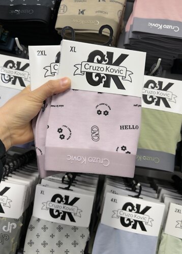 cruzo kovic男士兰精莫代尔花色透气无痕短裤平角底裤衩舒适透气