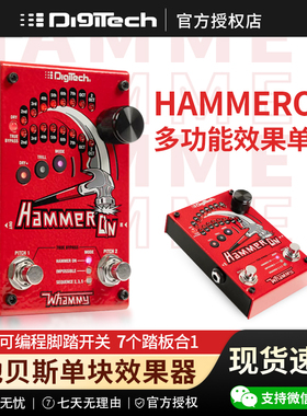 DIGITECH Hammer on 移调琶音降调复音whammy吉他贝斯单块效果器