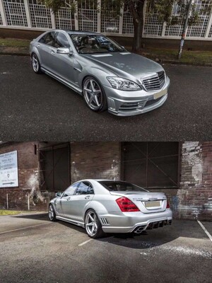 适用于老款奔驰W221改装大包围WALD款奔驰s300s350s600s500包围