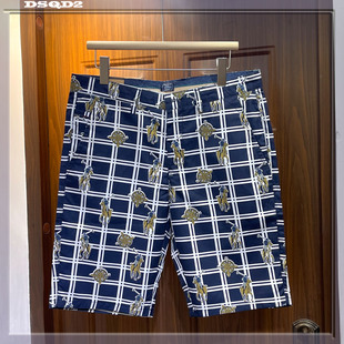 宽松弹力中裤 欧货花裤 男高端百搭纯棉短裤 纯花色五分裤 夏休闲短裤