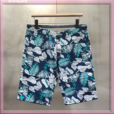 花裤五分裤直筒印花纯棉休闲裤男