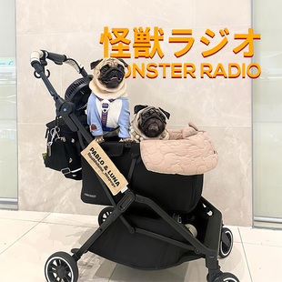 怪兽电台R8宠物推车轻便外出一键折叠狗推车猫咪狗中小型犬宠物车