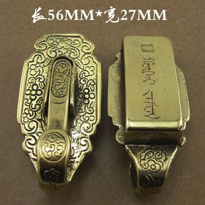 黄铜蒙古花纹弹簧钥匙扣圈环复古怀旧纯铜男士汽车穿皮带腰带腰挂