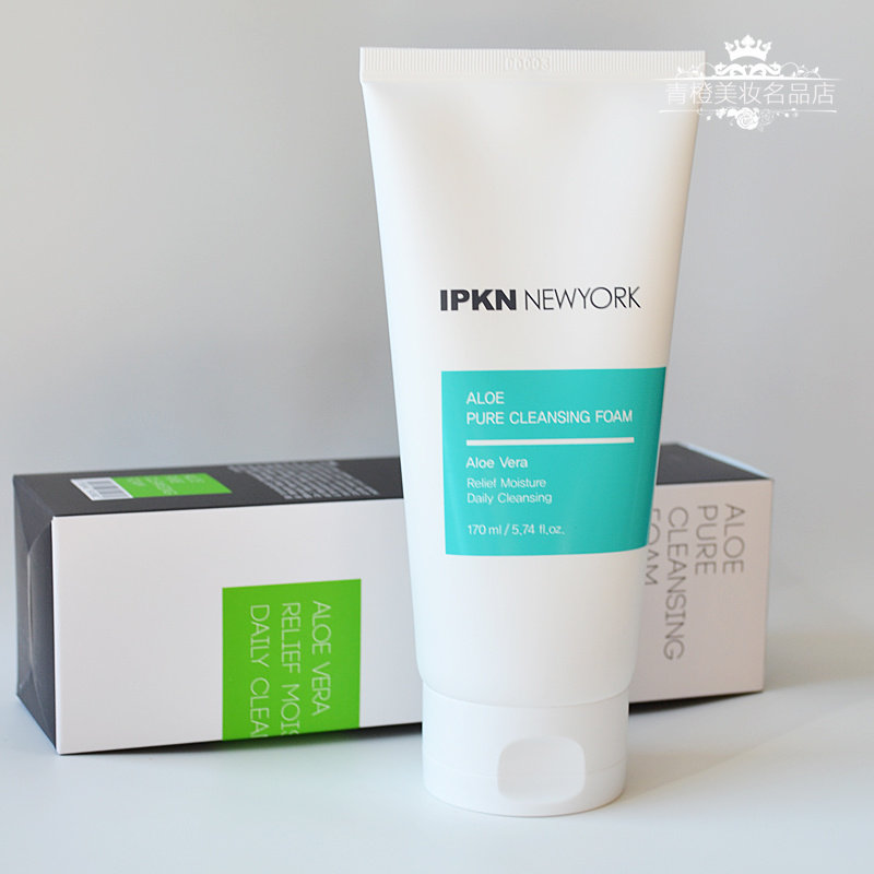 正品韩国IPKN/忆可恩芦荟水份温和洗面奶170ML深层清洁保湿不紧绷