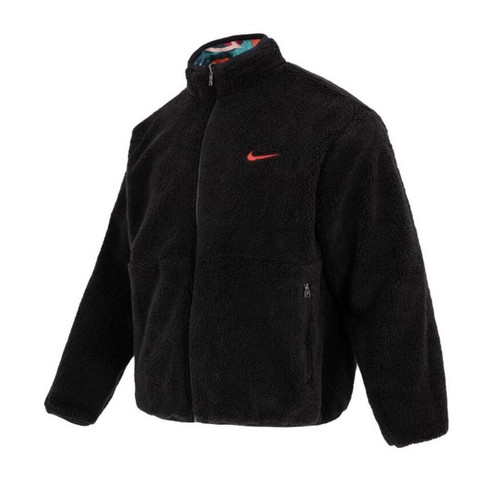 耐克男子双面穿加厚运动休闲羊羔绒立领夹克FD4057-010断码S/10