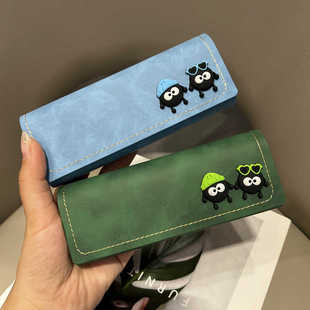 复古高级时尚便携抗压卡通可爱眼镜盒收纳盒时尚框架墨镜近视镜盒