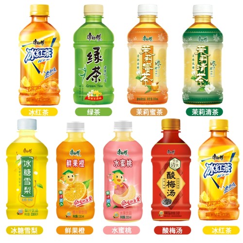康师傅冰红茶整箱330ml*6/中小瓶多口味混装绿茶茉莉蜜茶清茶饮料