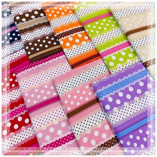 可爱居家布艺拼布料面料日本进口KOKKA全棉印花平纹布头蕾丝拼接