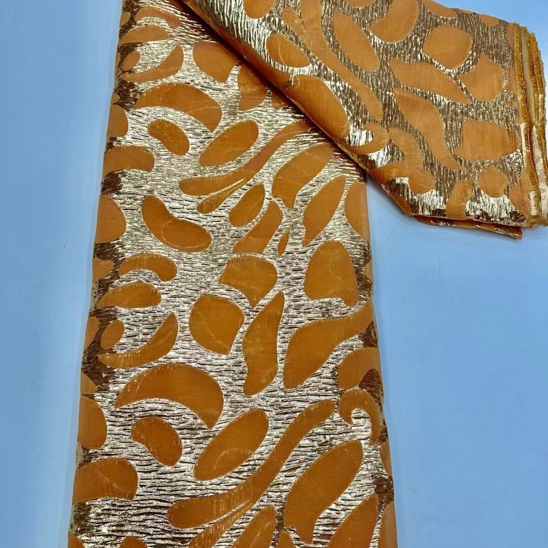 宽幅鱼鳞乔其纱真丝织金汉服旗袍连衣裙桑蚕丝服装布料面料