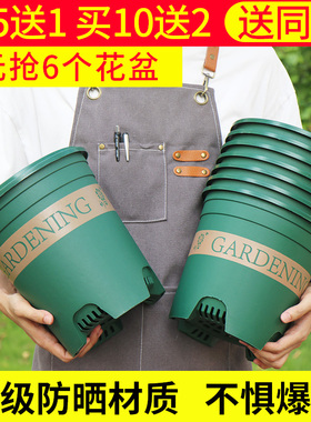 加仑盆兰花盆塑料树脂君子绿萝月季兰花卉绿植盆栽营养土清仓控根