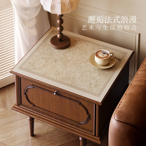 范居态度米雅皮革床头柜垫法式