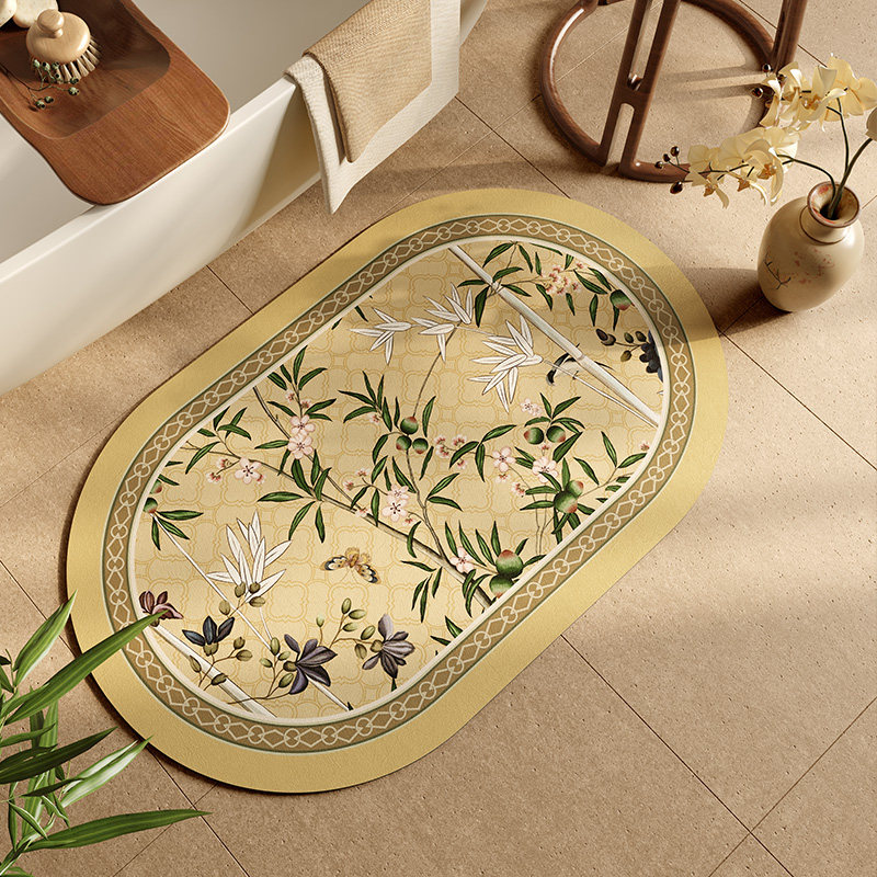 范居态度秋阑中法轻奢浴室地垫吸水脚垫防滑进门厕所门复古垫子,居家布艺,家用脚垫,淘宝优惠券,粉丝福利购,淘宝优惠卷