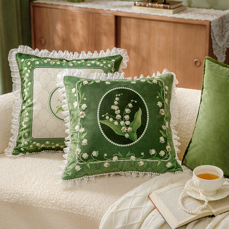 范居态度抱枕靠垫PP棉美式植物