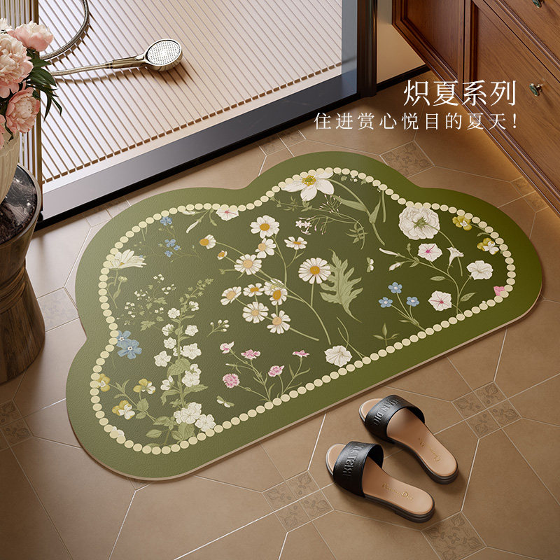 范居态度炽夏浴室地垫吸水速干图片