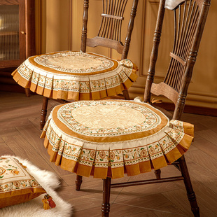 范居态度秋日美式复古餐椅套罩家用椅垫高级氛围感轻奢垫子坐垫