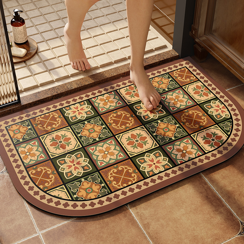 范居态度美拉德吸水皮革浴室地垫