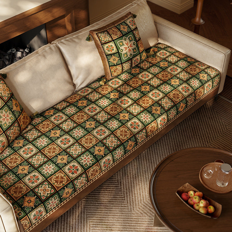 范居态度美拉德沙发垫防滑固定四季通用轻奢高档客厅沙发坐垫定制