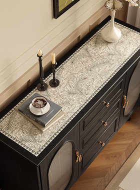 范居态度番木现代轻奢皮革边柜垫电视柜化妆防水梳妆台垫长条装饰