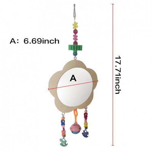 NC宠物鸡梅花镜子鸟镜子大镜子公鸡鸟镜子大镜子公鸡玩具镜芦丁鸡