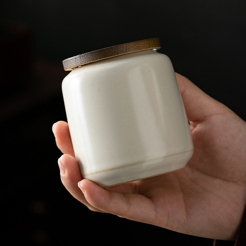 美瓷雅居汝窑陶瓷茶叶罐