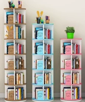 Крутящаяся книжная полка, простой крутящийся книжный шкаф для школьников и студентов