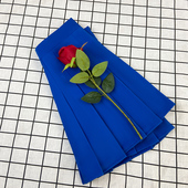 克莱因蓝百褶裙春秋高腰a字显瘦女夏西装 半身短裙 面料小香风短款