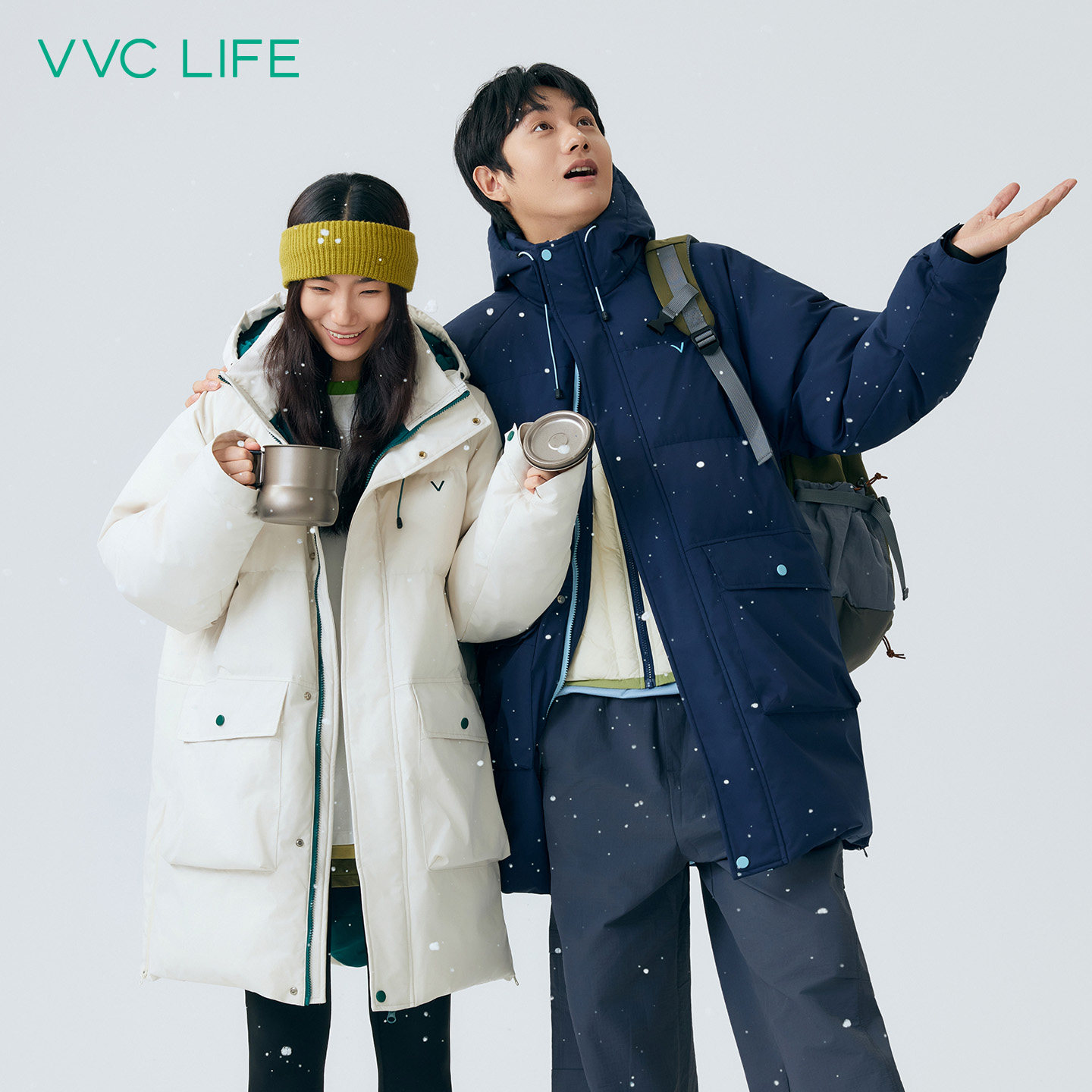 VVC LIFE暖寻纯色中长款羽绒服女2025新款户外保暖加厚短款外套,女装/女士精品,羽绒服,淘宝优惠券,粉丝福利购,淘宝优惠卷