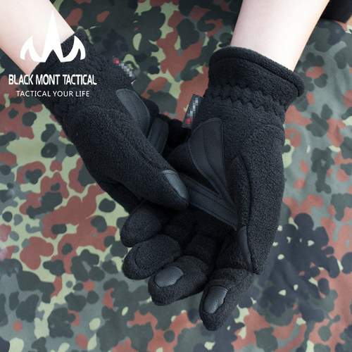 美国BMT战术手套抓绒手套冬季全指保暖带触屏骑行户外