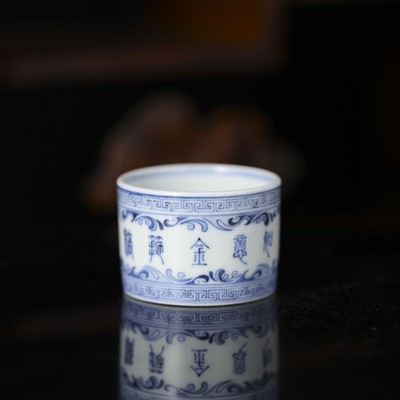 景德镇春风祥玉青花定海神针直口杯孙悟空主人杯悟空系列高端茶杯