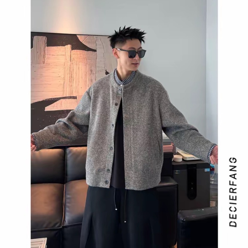 308B-JK6635-P168休闲时尚简约假两件针织开衫（网图慎用）B，男装卫衣，星座308B（原103C）