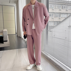 輕熟風(fēng)抖音直播秋季西服套裝寬松免燙西裝男TZ9901-P175控299圖片