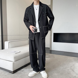 轻熟风直播春款西装男休闲牛仔西服套装复古TZ88-P258控358，男装西服套装，星座308B（原103C）