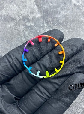 适用于卡西欧GA2100改装农家橡树刻度圈内圈彩色紫色替换字面内影