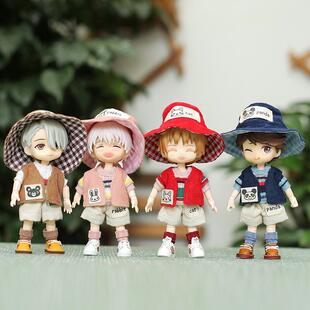 ob11娃衣渔夫帽马甲套装obitsu11 1/12分bjd 美结猪 molly GSC