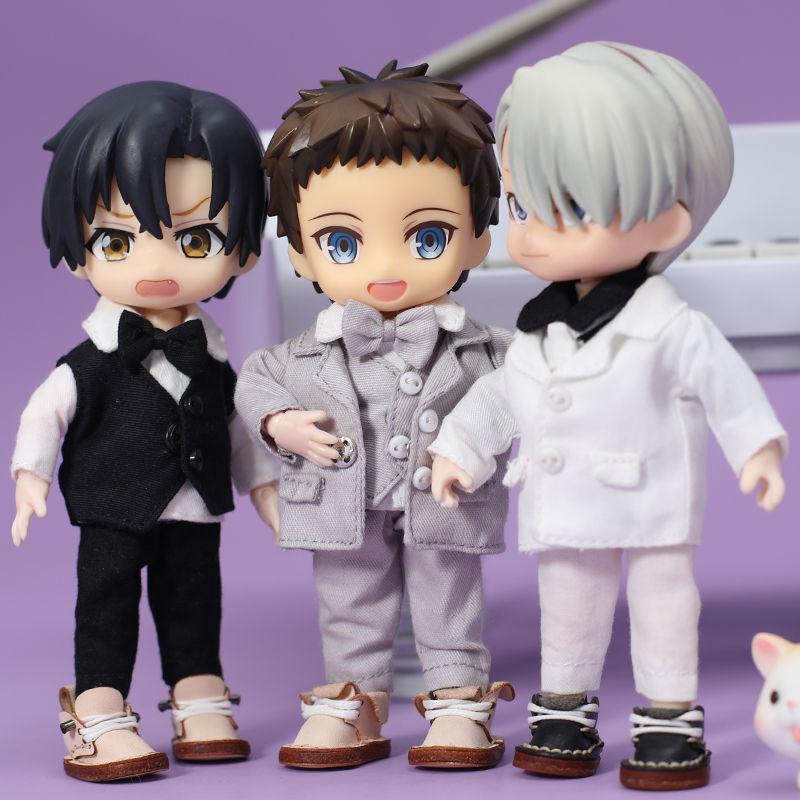 英伦风粘土人素体外套娃娃衣服