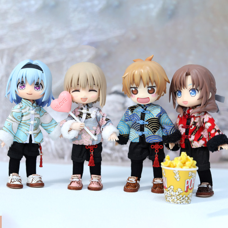 ob11娃衣 P9 GSC粘土人Molly bjd 喜气洋洋过新年唐装拜年服套装,模玩/动漫/周边/娃圈三坑/桌游,OB娃衣,淘宝优惠券,粉丝福利购,淘宝优惠卷