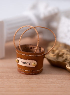 blythe娃包 ob22 ob24手工牛外出包 扣子凉鞋 小布 UFDOLL迷你体