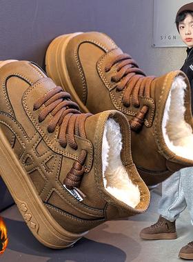 官网C&K男童雪地靴2025新款冬季儿童加绒保暖棉靴防滑东北大棉靴