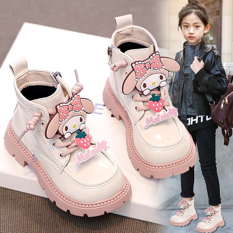 官网C&K女童靴子春季2026新款儿童时尚马丁靴软底女孩小皮靴宝宝