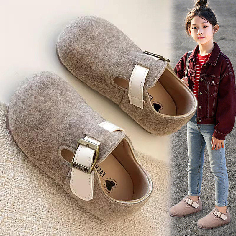 官网C&K女童小皮鞋2026春季新款儿童勃肯单鞋女孩宝宝软底豆豆鞋