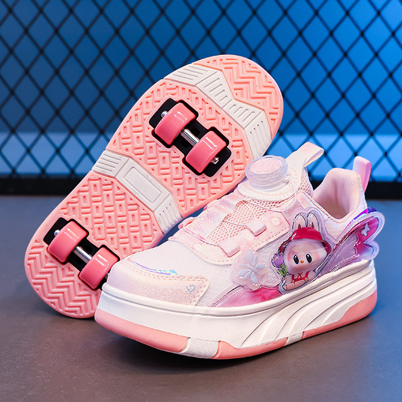 官网C&K女童暴走鞋夏季新款儿童运动轮滑鞋可爱四轮溜冰爆走鞋子