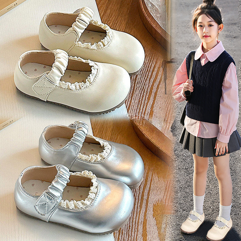 官网C&K女童小皮鞋春季2025新款儿童鞋子配裙子洋气软底公主单鞋