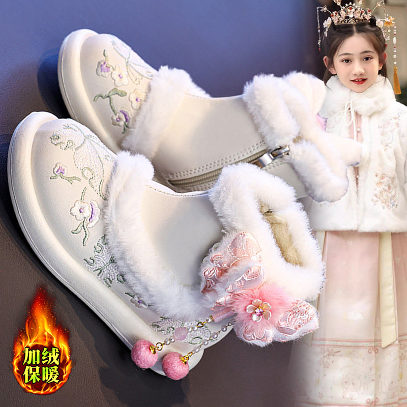 官网C&K女童雪地靴冬季2025新款儿童绣花汉服鞋加绒保暖防滑棉鞋,童鞋/婴儿鞋/亲子鞋,雪地靴,淘宝优惠券,粉丝福利购,淘宝优惠卷